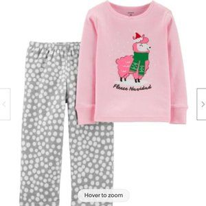 COPY - NWT Carter's Little Girls' 2 Piece Christmas PJ Set Fleece Navidad, size…